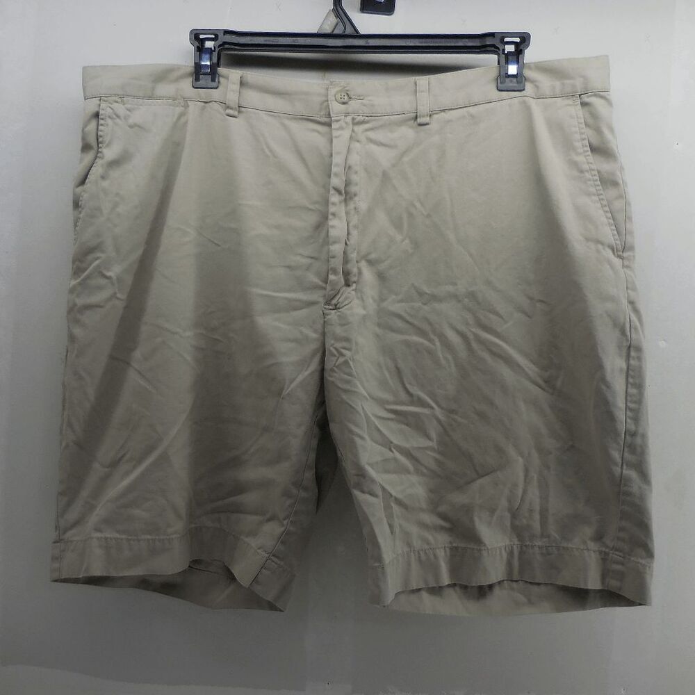 VTG Polo Ralph Lauren‎ Tyler Shorts Men Size 42 Khaki Beige Flat Front Preppy
